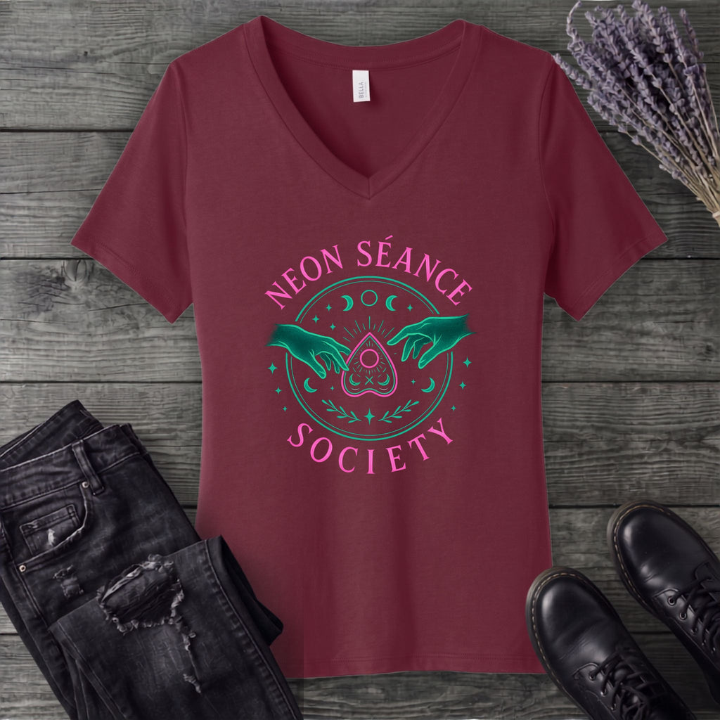 Neon Seance Society V-Neck T-Shirt