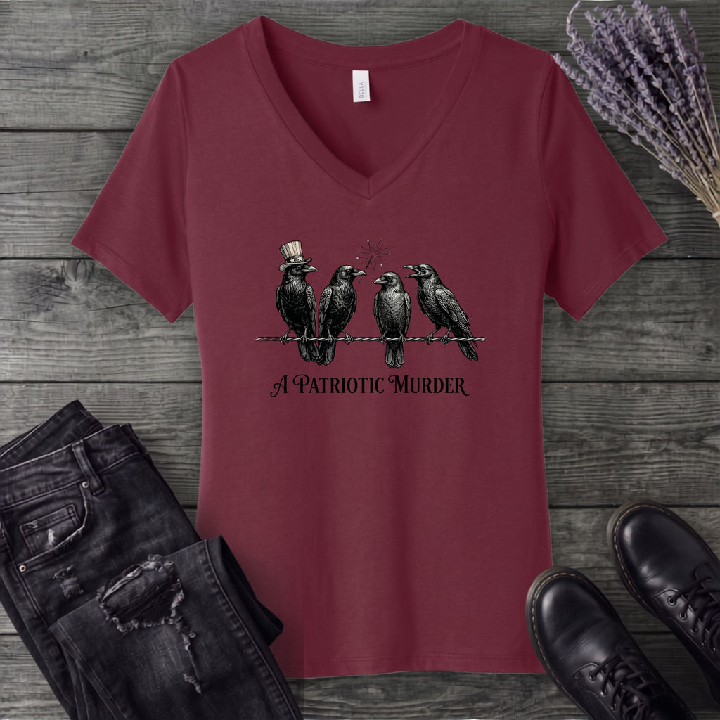 A Patriotic Murder V-Neck T-Shirt