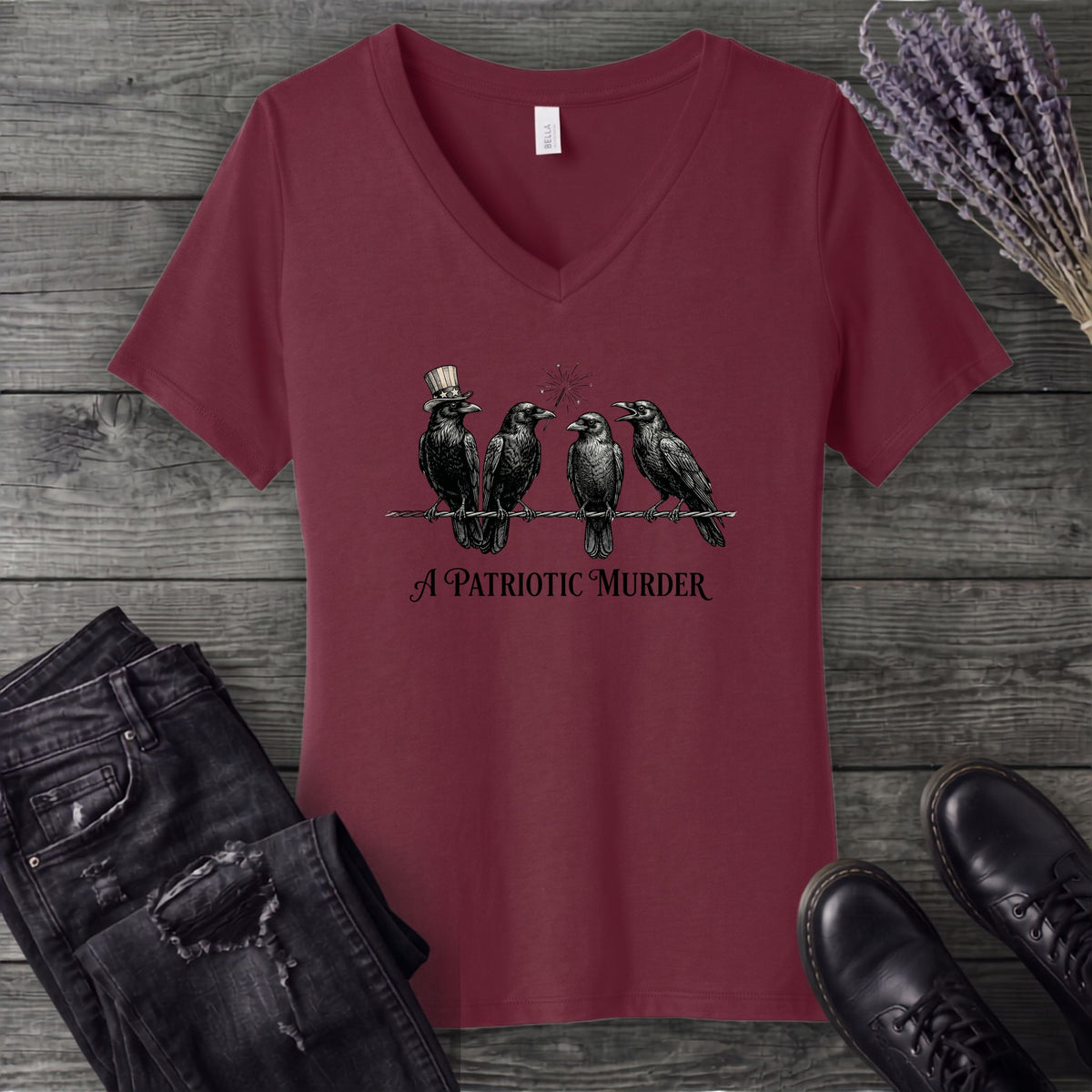 A Patriotic Murder V-Neck T-Shirt