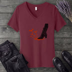 Crimson Stomp V-Neck T-Shirt