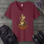 Death Before Decaf V-Neck T-Shirt