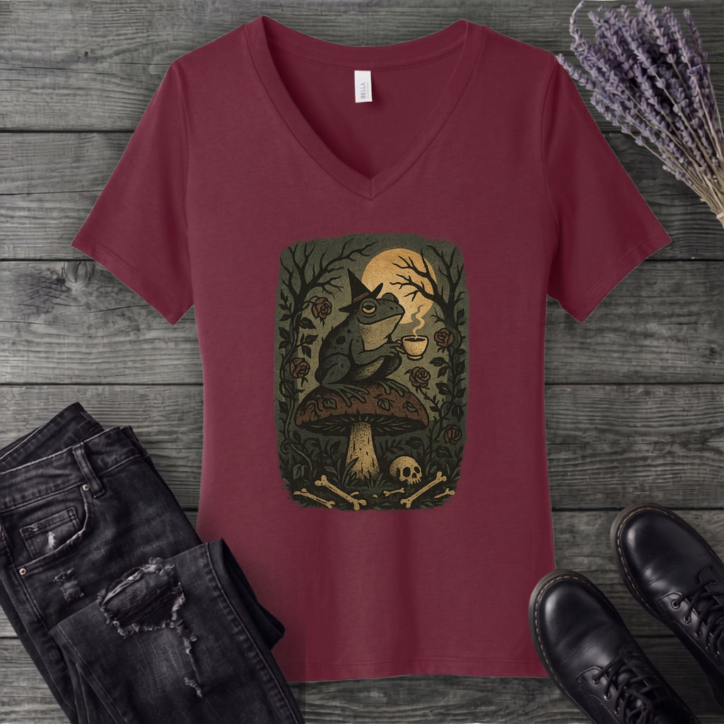 Frog Garden V-Neck T-Shirt