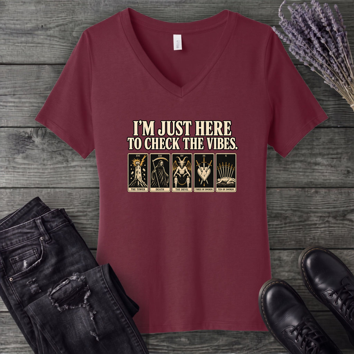 Check The Vibes V-Neck T-Shirt