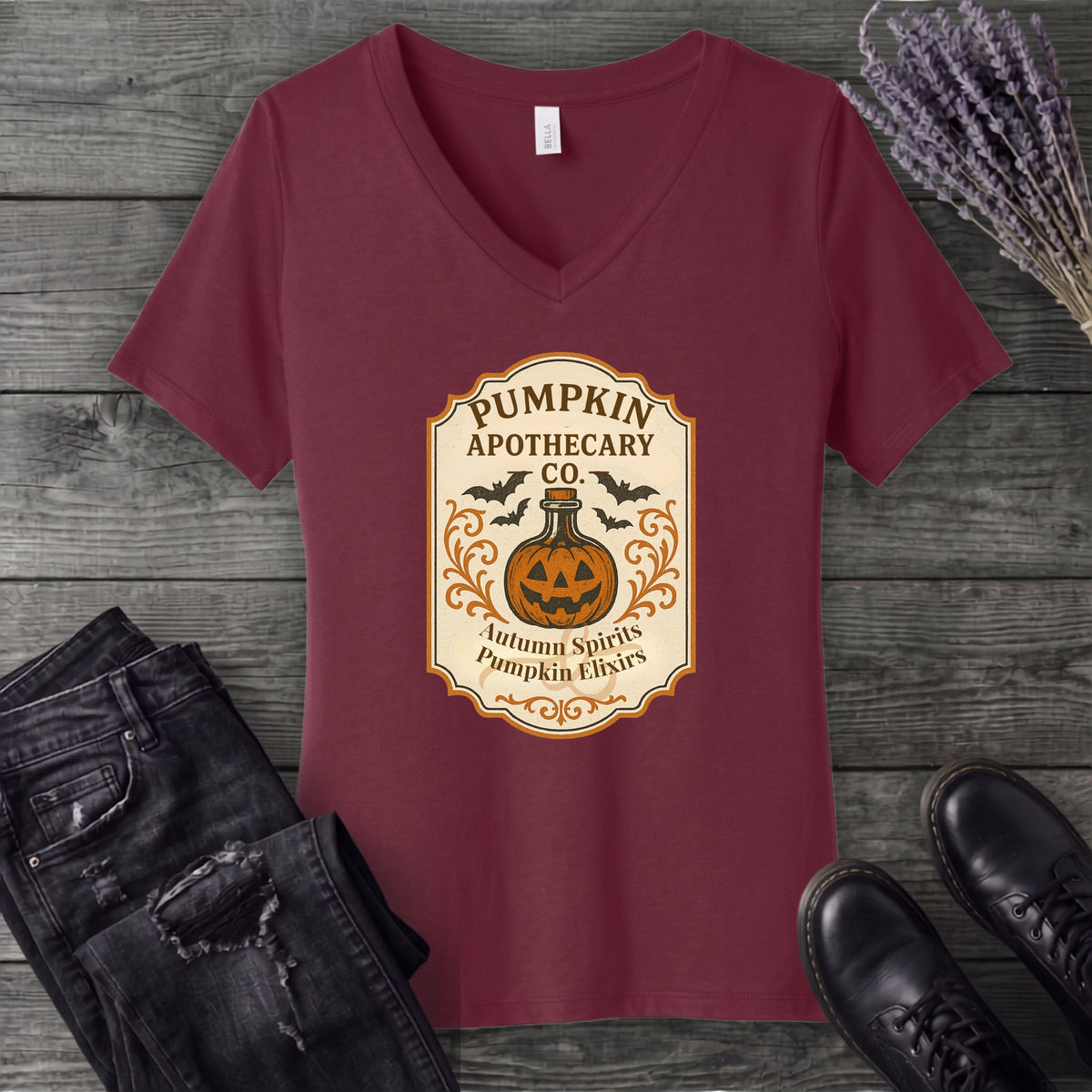 Pumpkin Apothecary Co V-Neck T-Shirt
