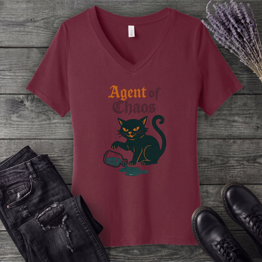 agent of chaos V-Neck T-Shirt