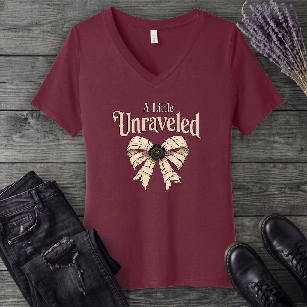 A Little Unraveled V-Neck T-Shirt