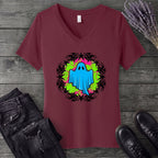 Grunge Star Ghost V-Neck T-Shirt