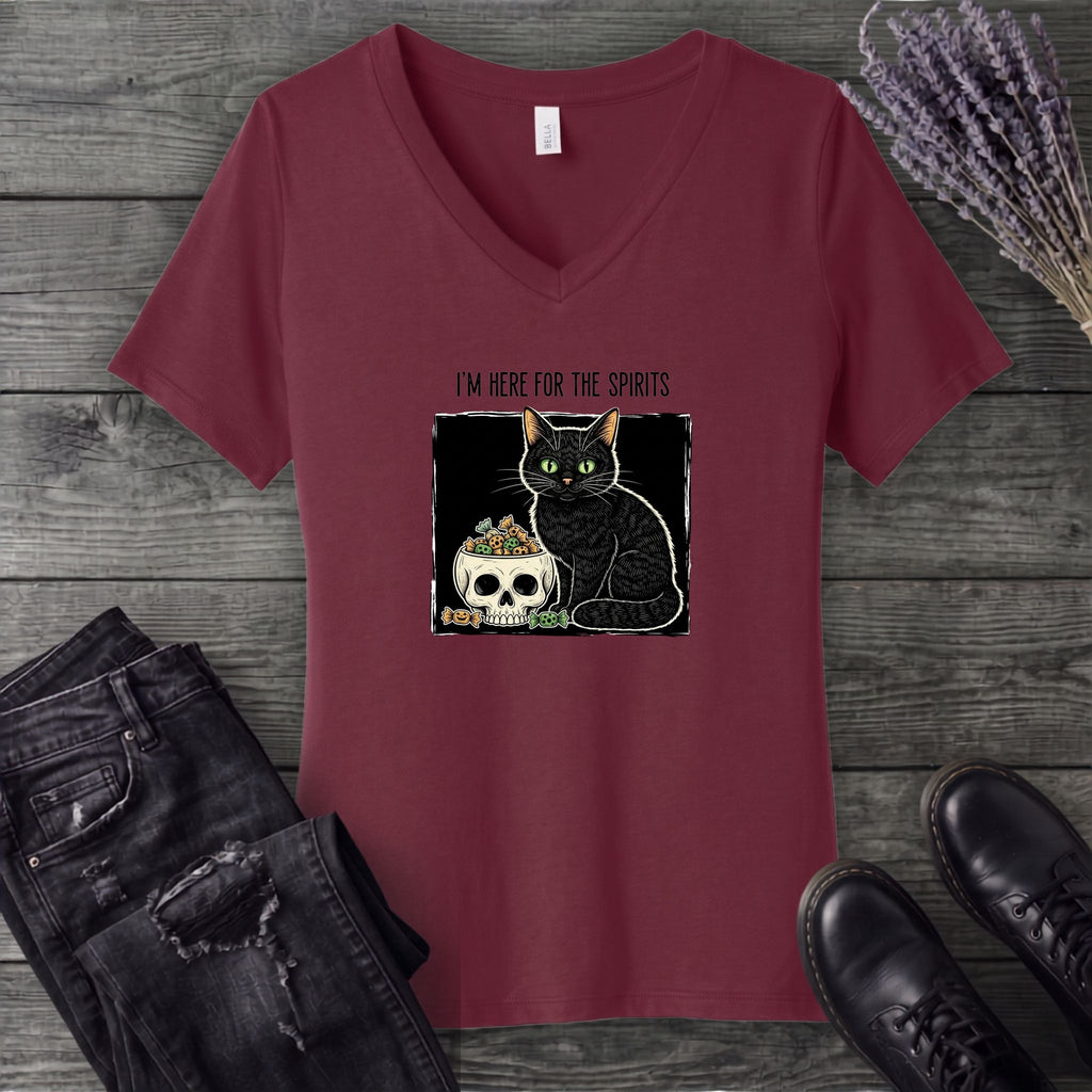 Here For The Spirits V-Neck T-Shirt