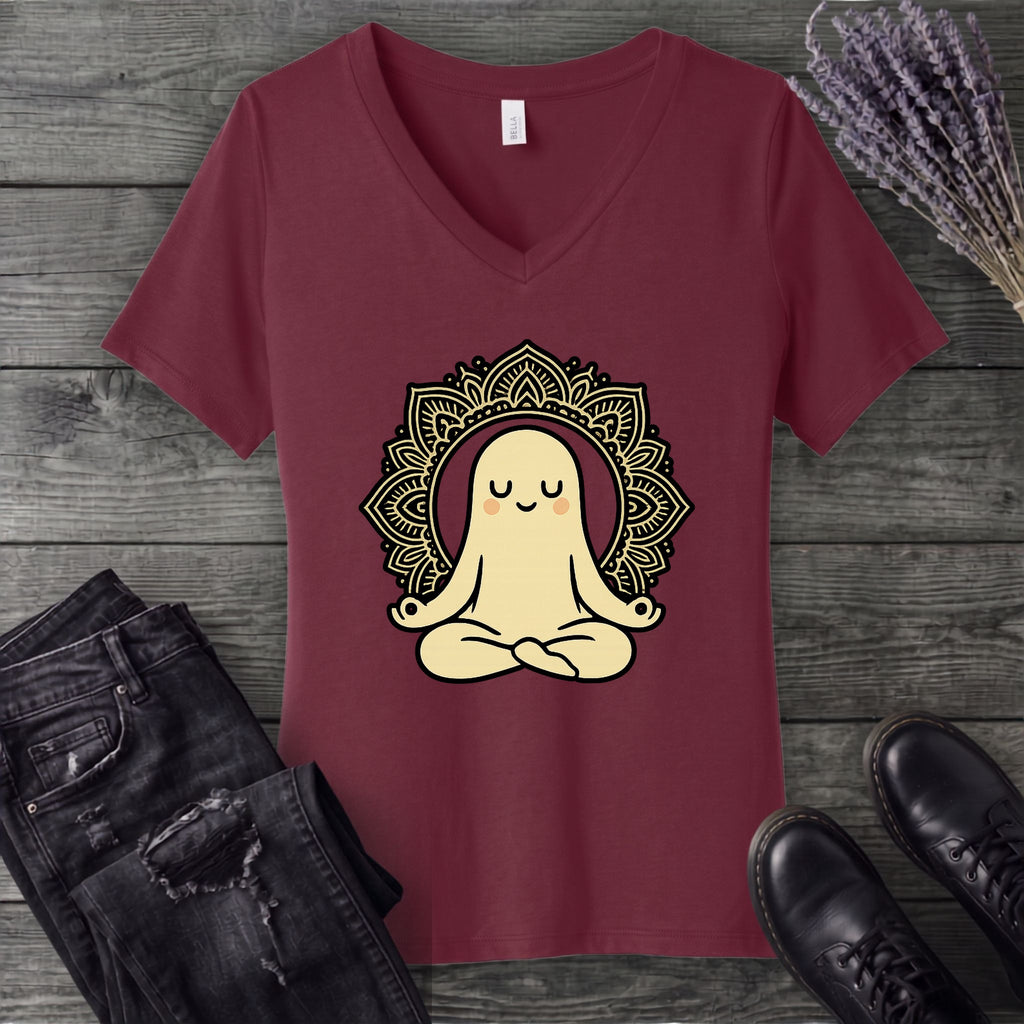 Lotus Ghost V-Neck T-Shirt