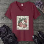 Forbidden Fruit Strawberries V-Neck T-Shirt