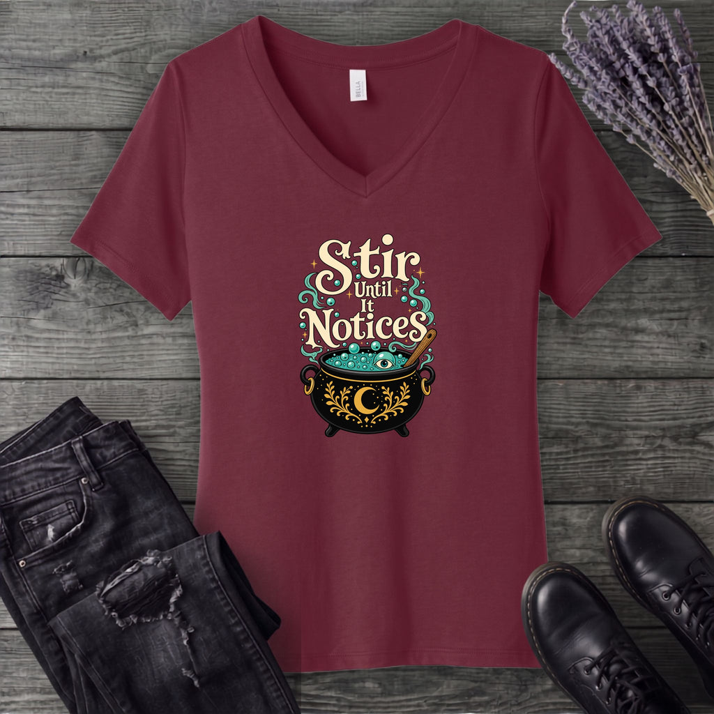 Stir Until It Notices V-Neck T-Shirt