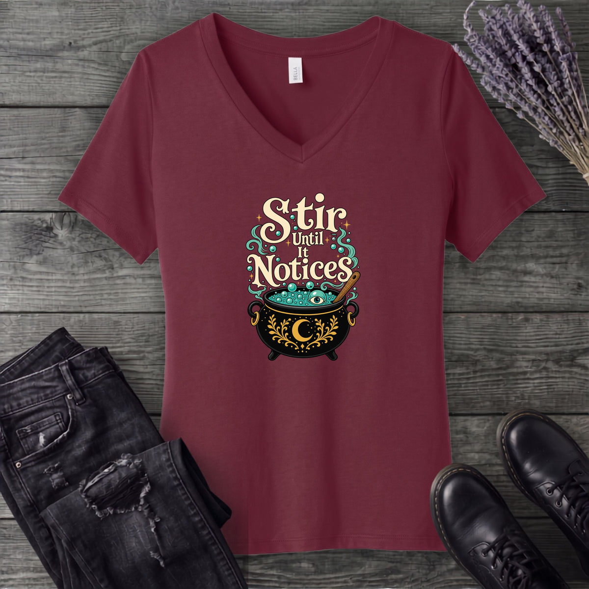 Stir Until It Notices V-Neck T-Shirt