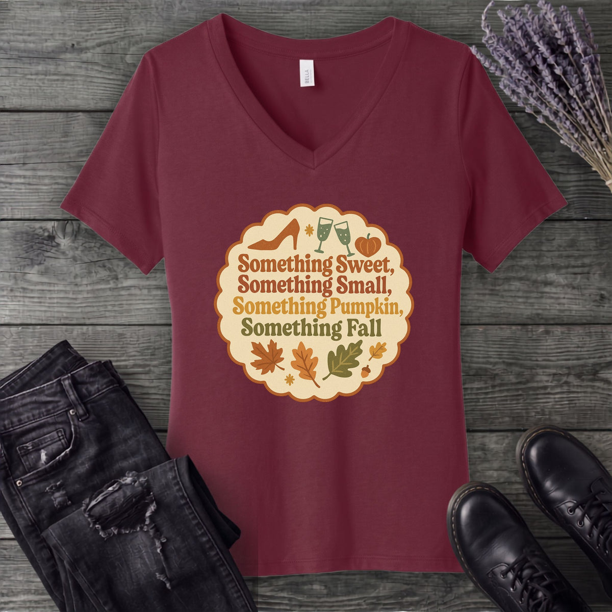 Something Fall V-Neck T-Shirt