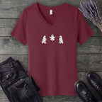 Jump Roping Ghosts V-Neck T-Shirt