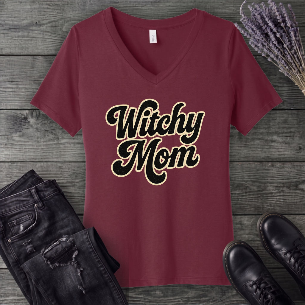 Witchy Mom V-Neck T-Shirt