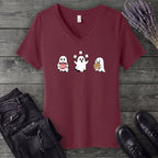 Hot Cocoa Ghosts V-Neck T-Shirt