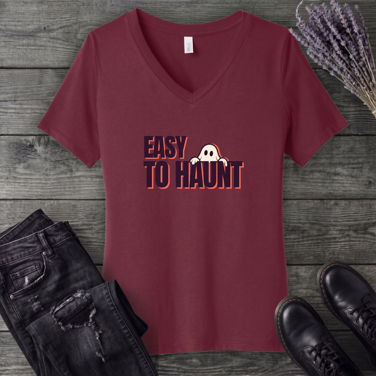 Easy To Haunt V-Neck T-Shirt