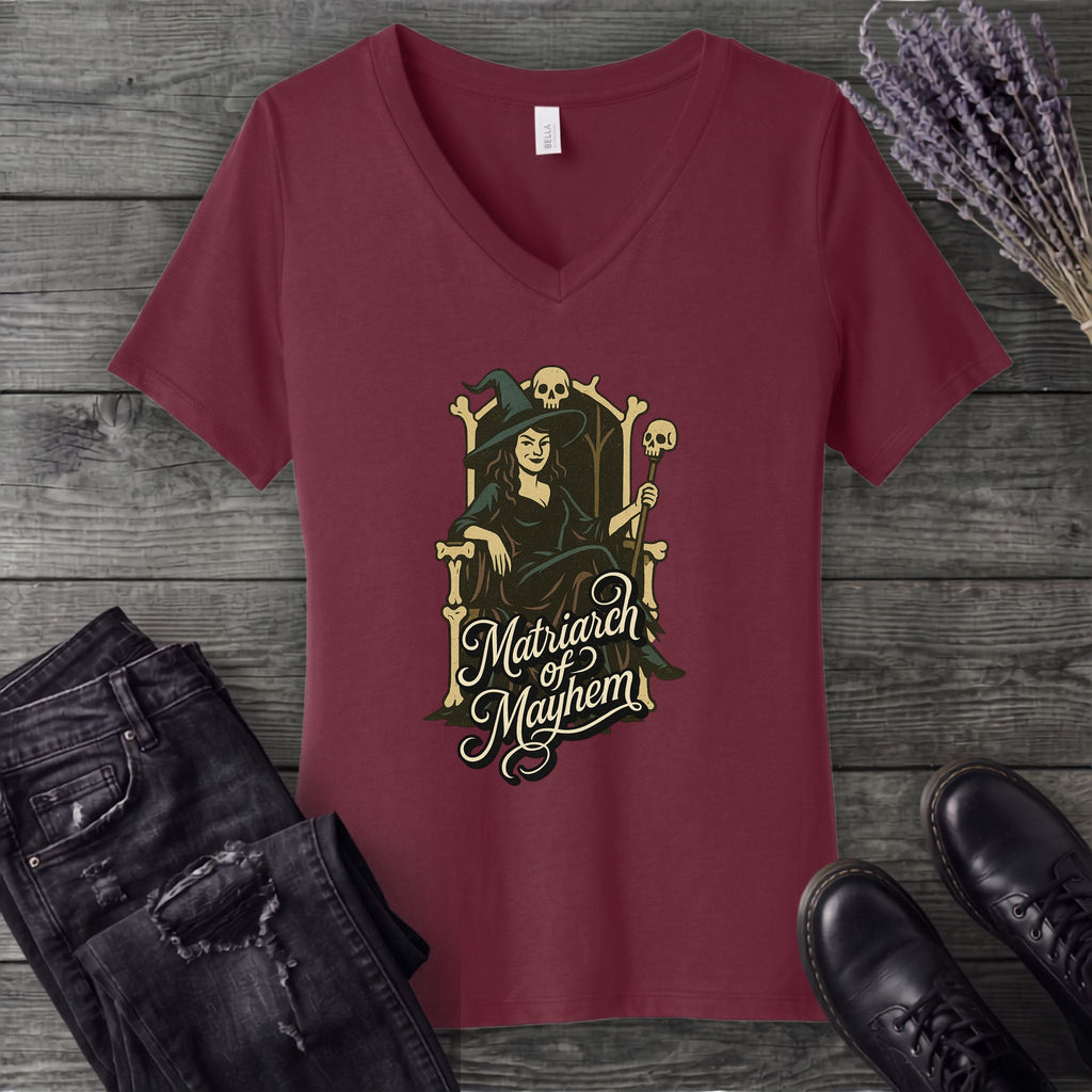 Matriarch of Mayhem V-Neck T-Shirt