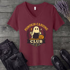 Pumpkin Carving Club V-Neck T-Shirt