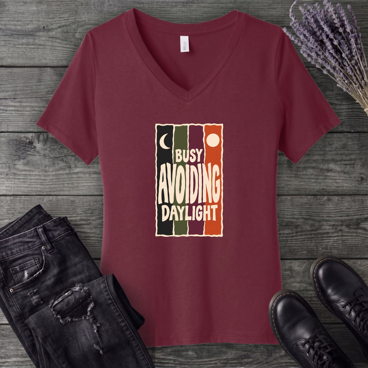 Avoiding Daylight V-Neck T-Shirt