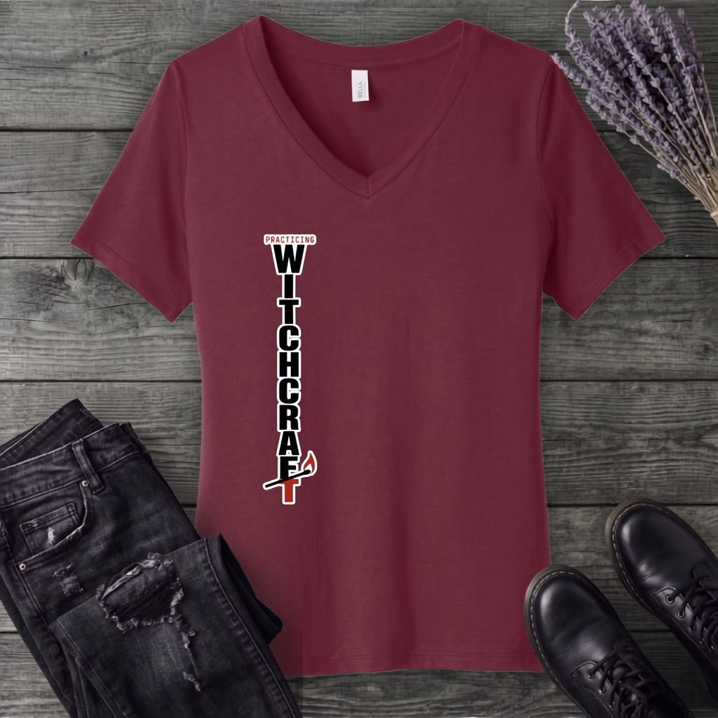 Practicing Witchcraft V-Neck T-Shirt