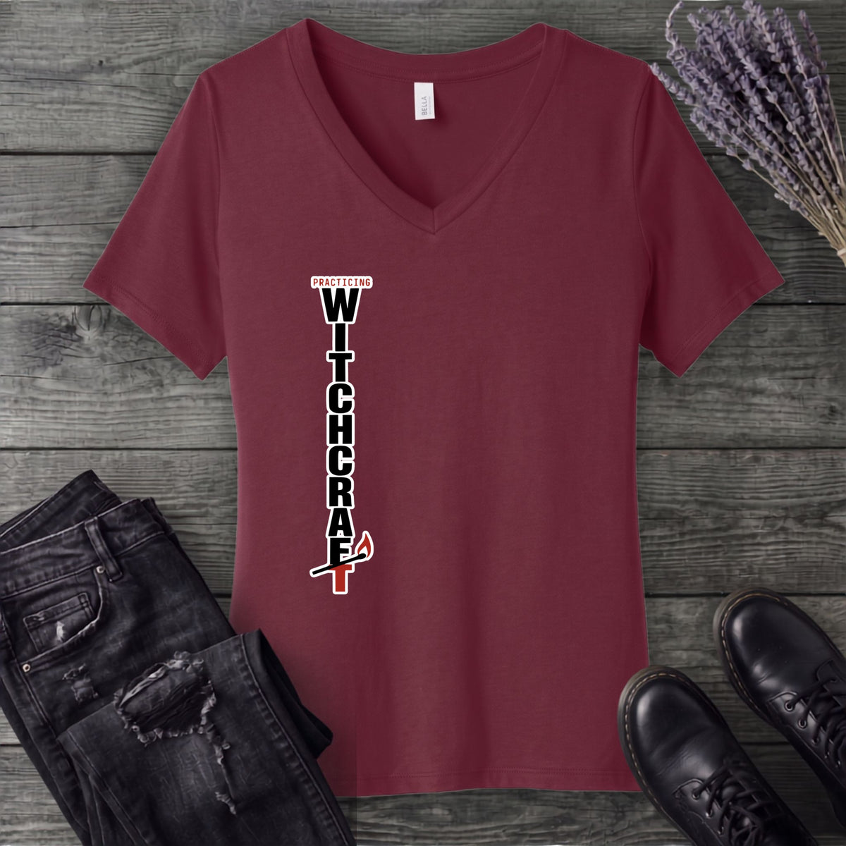 Practicing Witchcraft V-Neck T-Shirt