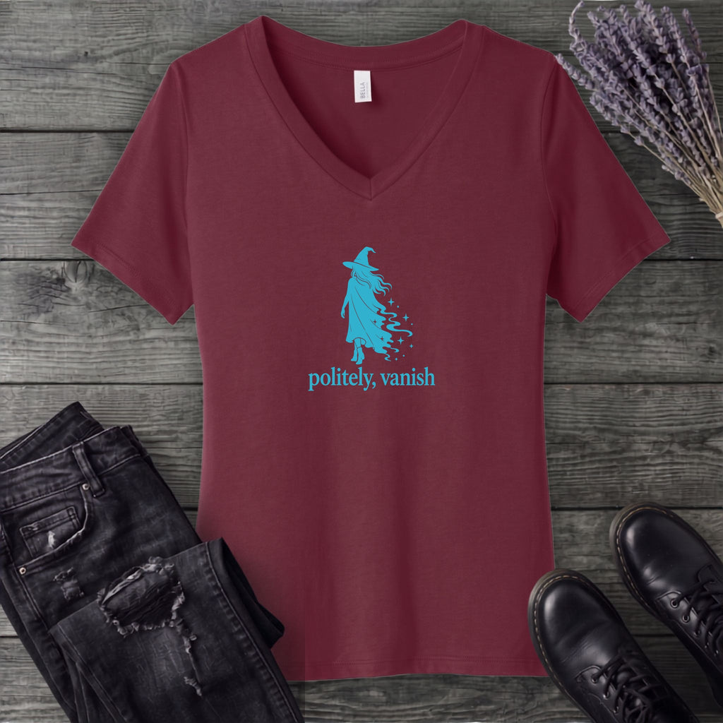 Politely Vanish V-Neck T-Shirt