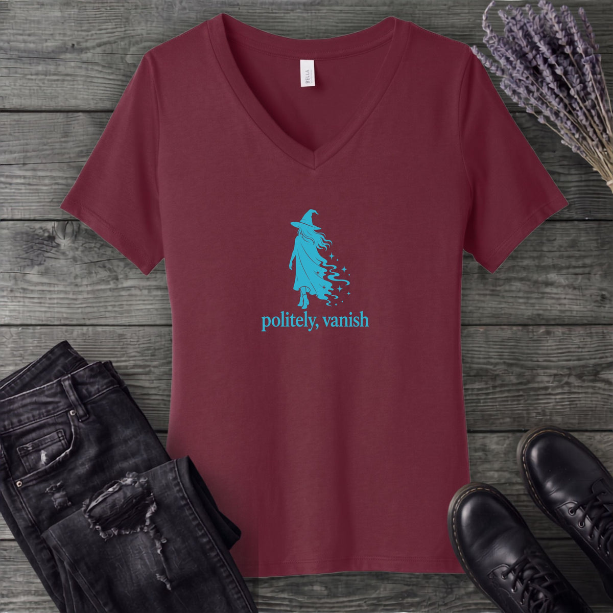 Politely Vanish V-Neck T-Shirt
