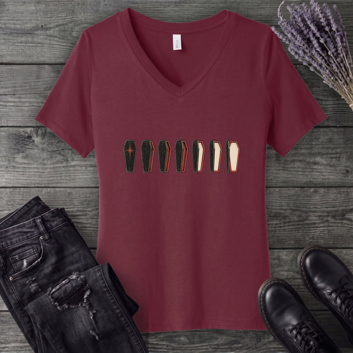 Coffin Evolution V-Neck T-Shirt