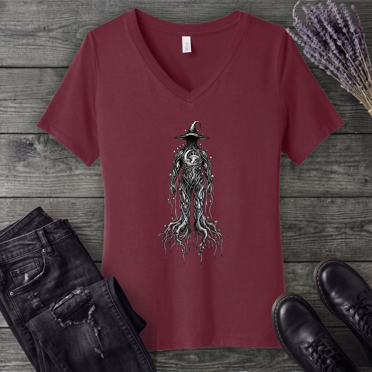 male willow witch V-Neck T-Shirt