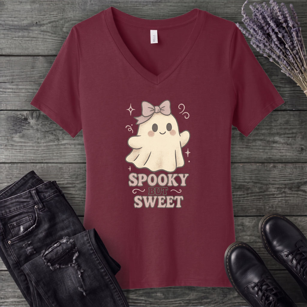Spooky But Sweet V-Neck T-Shirt