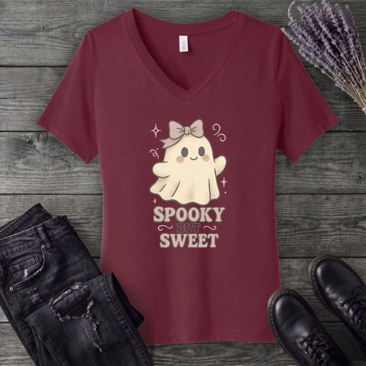 Spooky But Sweet V-Neck T-Shirt
