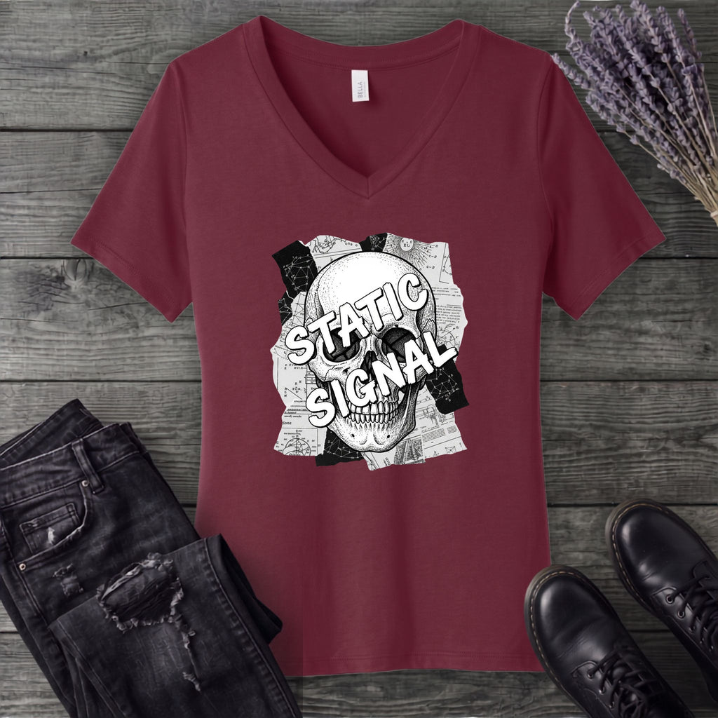Static Signal V-Neck T-Shirt