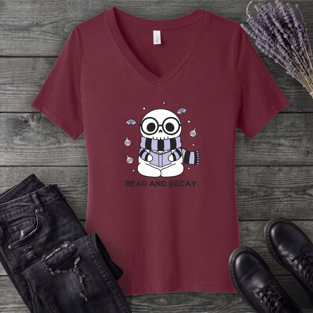 Read And Decay V-Neck T-Shirt