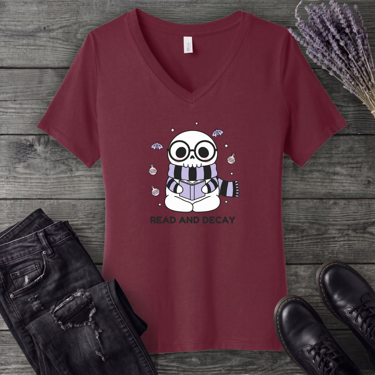 Read And Decay V-Neck T-Shirt
