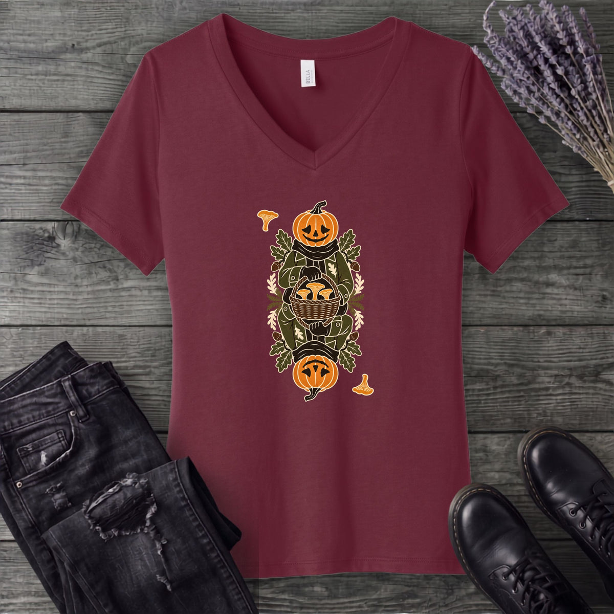 Jack Of Mushrooms V-Neck T-Shirt