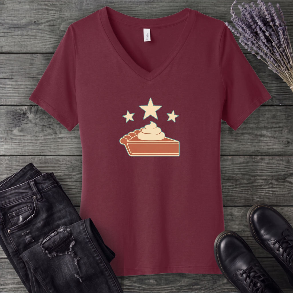 Pie And Stars V-Neck T-Shirt