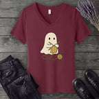 Knitting Ghost V-Neck T-Shirt