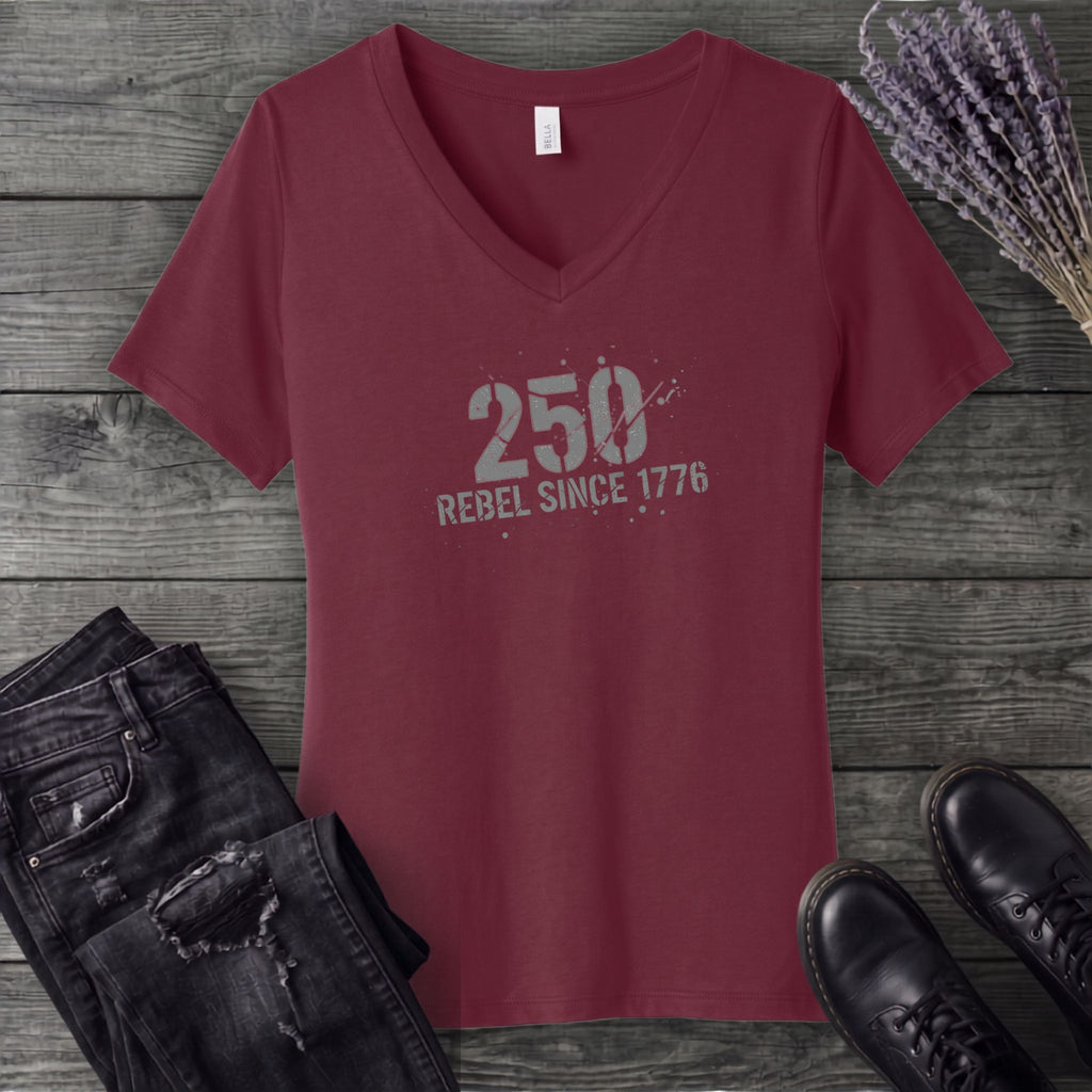 250 Rebel Since 1776 V-Neck T-Shirt