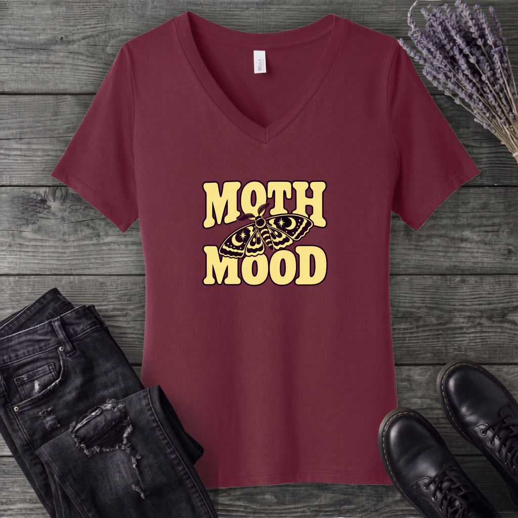 Moth Mood V-Neck T-Shirt