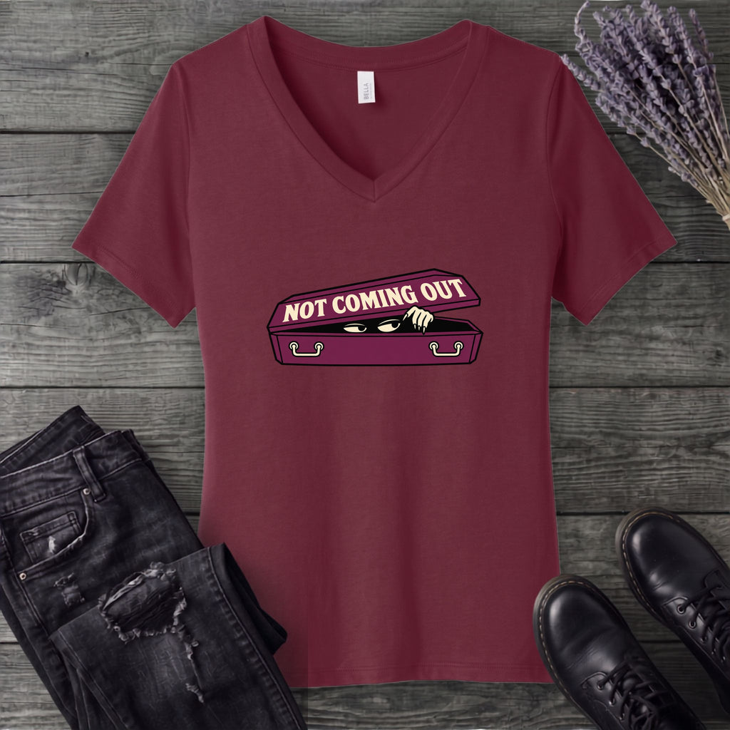 Not Coming Out V-Neck T-Shirt