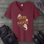 Here For The Haunt V-Neck T-Shirt