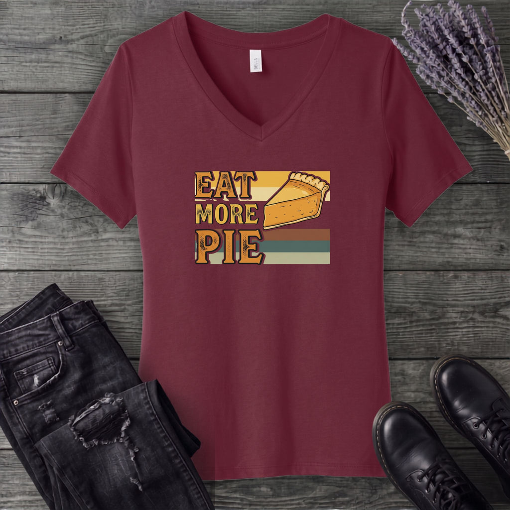 Eat More Pie V-Neck T-Shirt