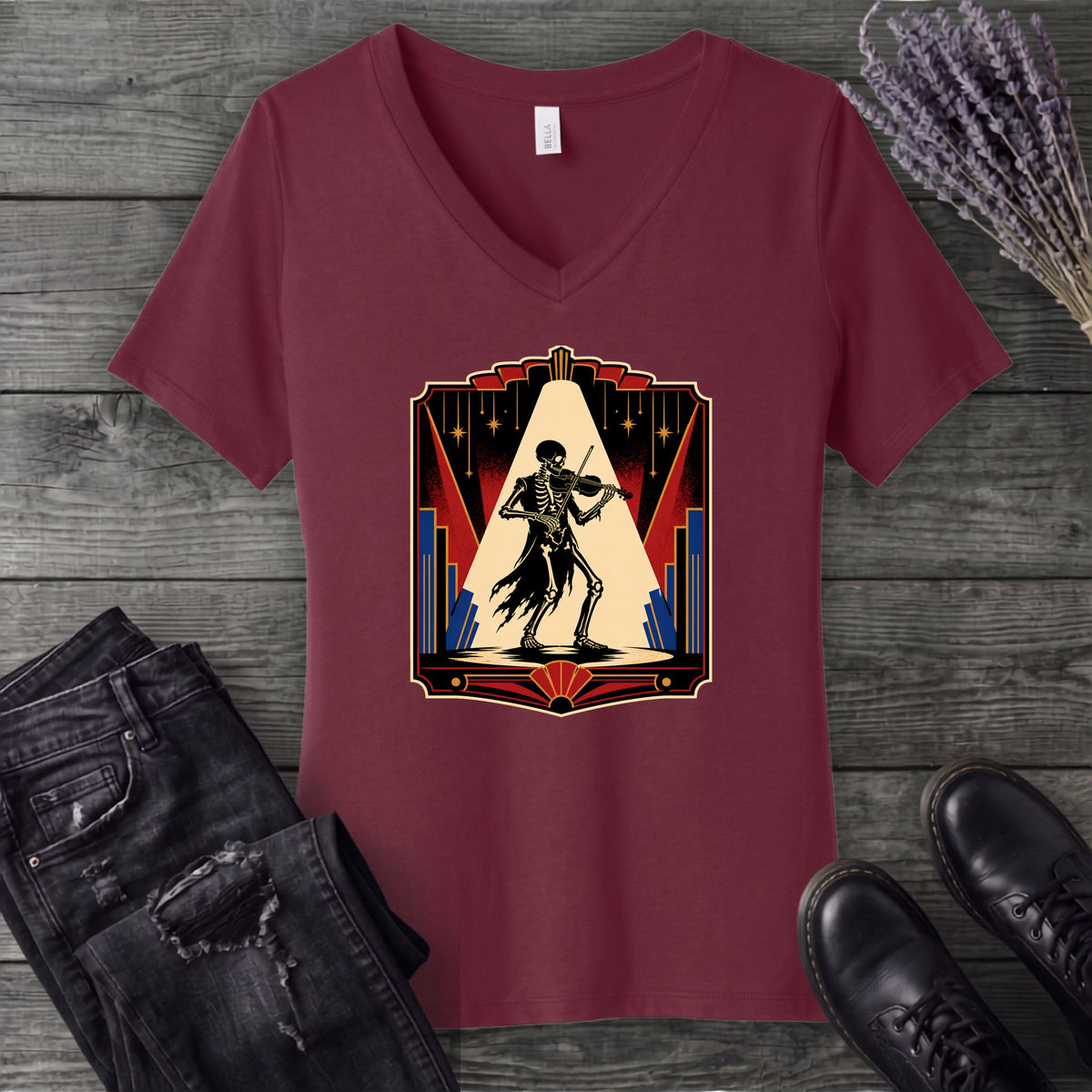 Virtuoso Skeleton V-Neck T-Shirt