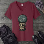 Crystal Ball Skull V-Neck T-Shirt