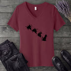 Inkblot Cat V-Neck T-Shirt