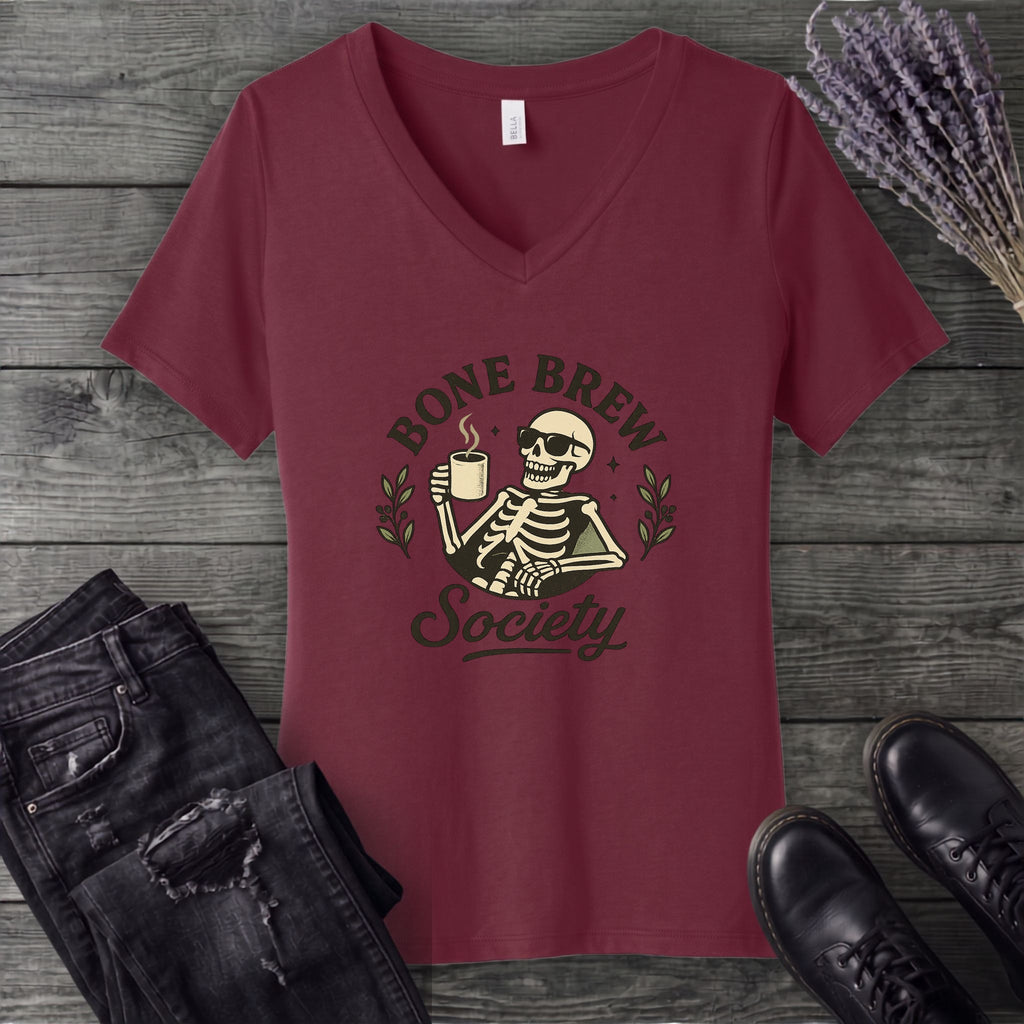 Bone Brew Society V-Neck T-Shirt