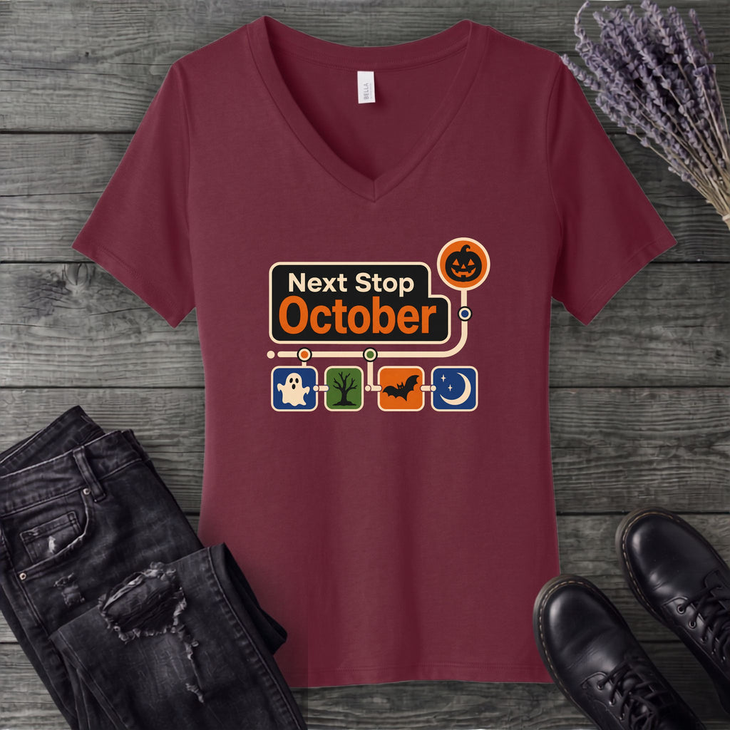Next Stop October V-Neck T-Shirt