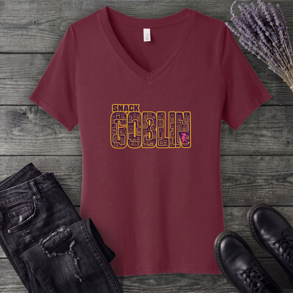Snack Goblin V-Neck T-Shirt