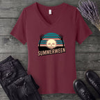 Summerween Skull V-Neck T-Shirt